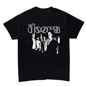 The Doors Logo Graphic Band T-Shirt Vintage Rock Tee 90